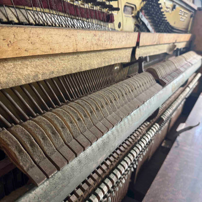 CURRENT SHOP WORK - 1909 Beckwith 58" Wood Finish Commissioned Upright Piano