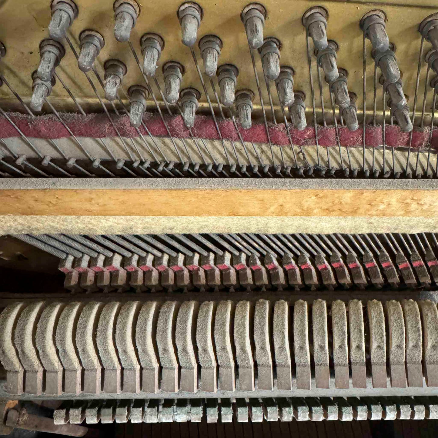 CURRENT SHOP WORK - 1909 Beckwith 58" Wood Finish Commissioned Upright Piano
