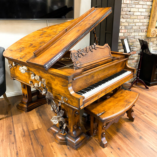 The WILDERNESS Grand Player Piano - One of A Kind Handcrafted Rustic Art Case