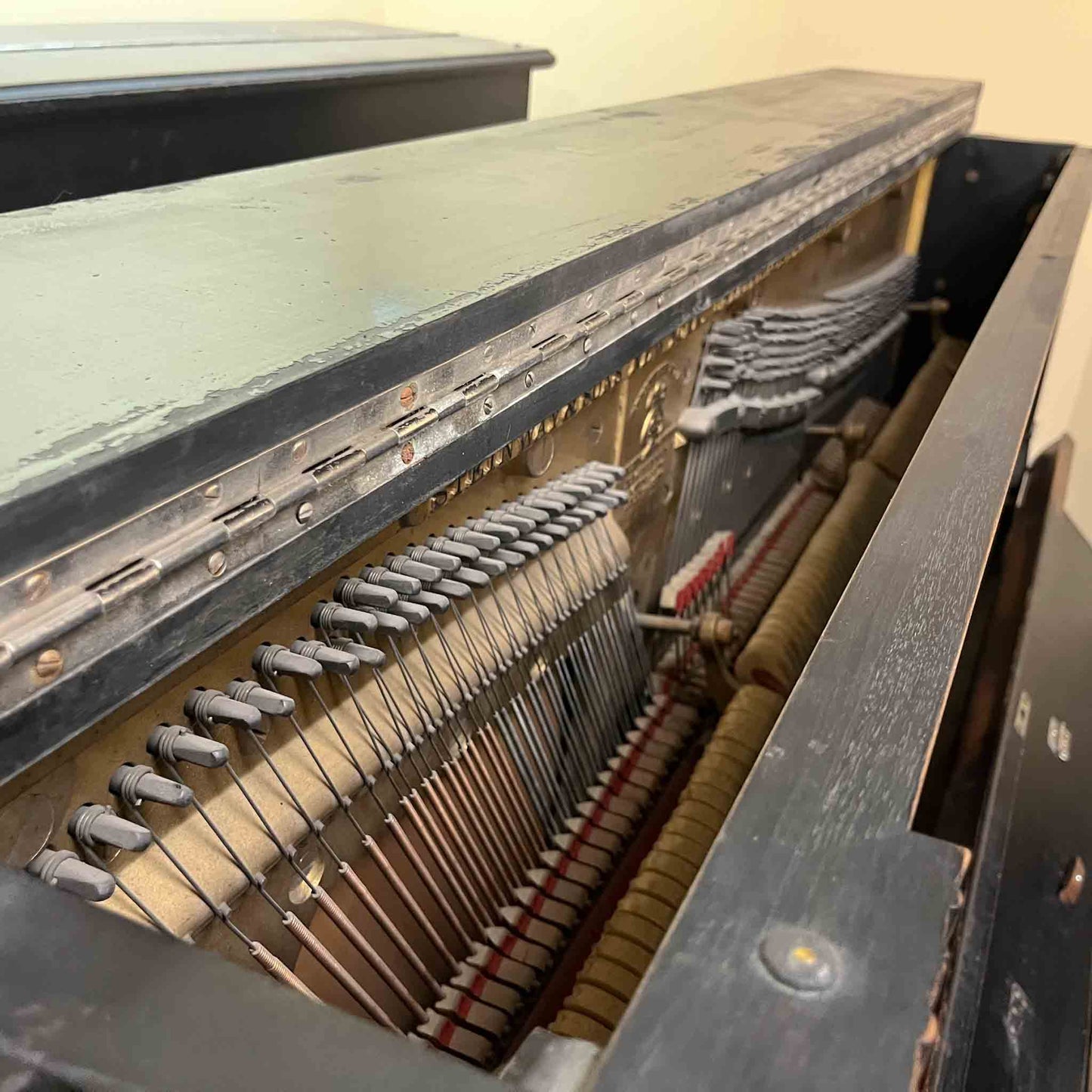 AVAILABLE TO RESTORE: CALL FOR CUSTOM PRICING - 1893 Steinway & Sons 54" Black Upright Piano