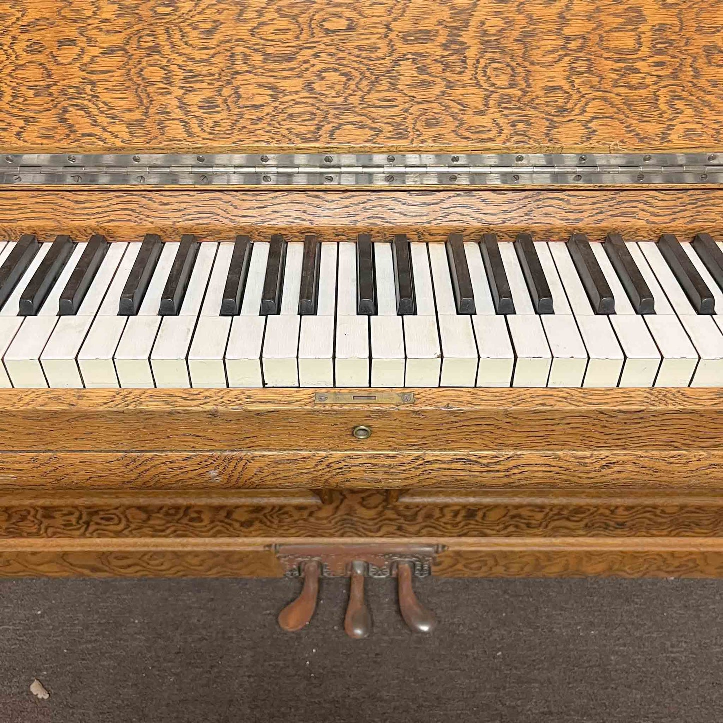 AVAILABLE TO RESTORE: CALL FOR CUSTOM PRICING - 1905 Kingsbury 56" Wood Finish Upright Piano