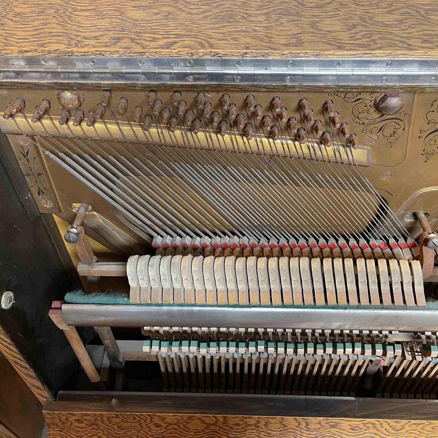 AVAILABLE TO RESTORE: CALL FOR CUSTOM PRICING - 1905 Kingsbury 56" Wood Finish Upright Piano