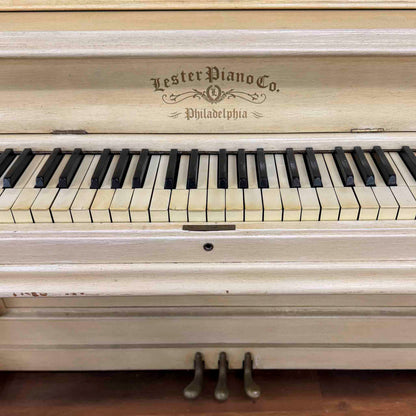 CURRENT SHOP WORK - 1907 Lester 58" Wood Finish Commissioned Upright Piano