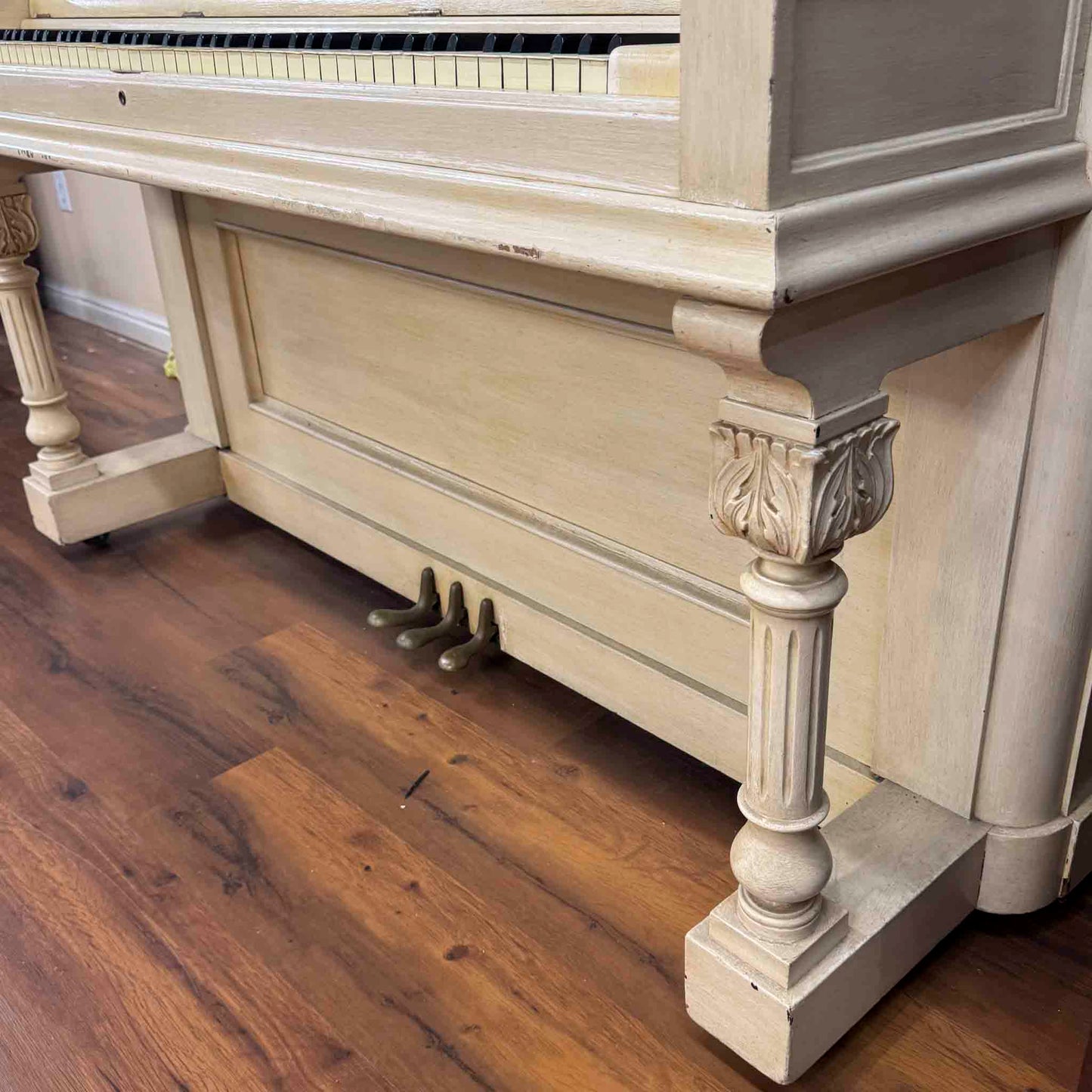 CURRENT SHOP WORK - 1907 Lester 58" Wood Finish Commissioned Upright Piano