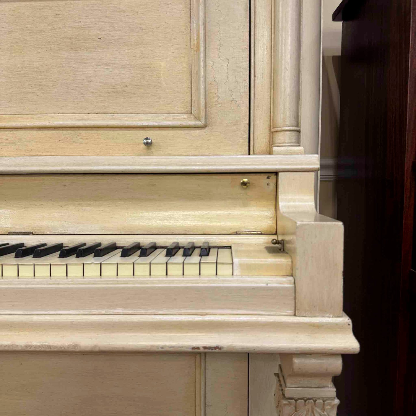 CURRENT SHOP WORK - 1907 Lester 58" Wood Finish Commissioned Upright Piano