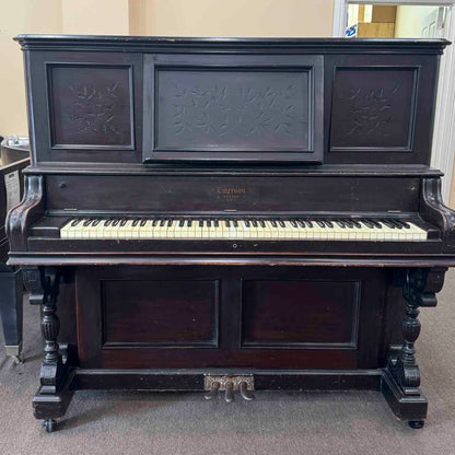 CURRENT SHOP WORK - 1890 Emerson 58" Wood Finish Commissioned Upright Piano