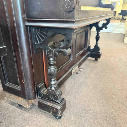 CURRENT SHOP WORK - 1890 Emerson 58" Wood Finish Commissioned Upright Piano