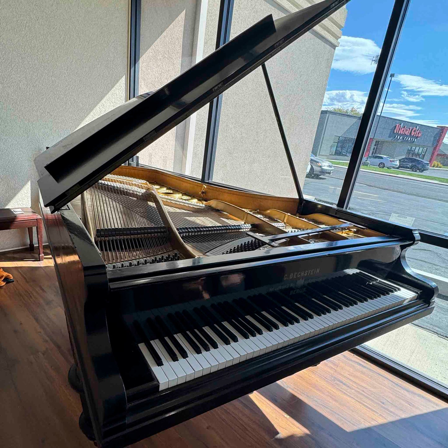 CURRENT SHOP WORK - 1888 Bechstein 7' Black Finish Commissioned Grand Piano