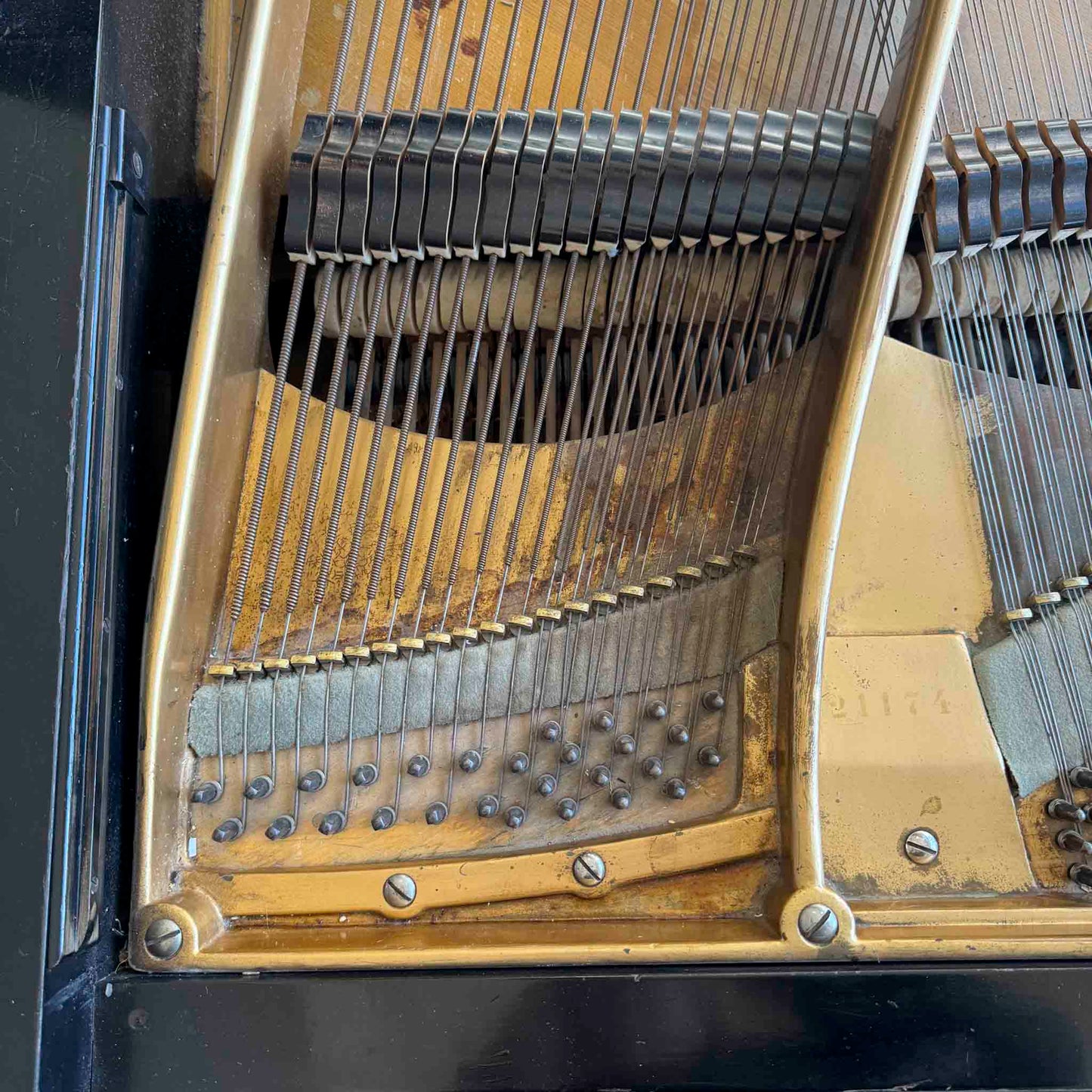 CURRENT SHOP WORK - 1888 Bechstein 7' Black Finish Commissioned Grand Piano