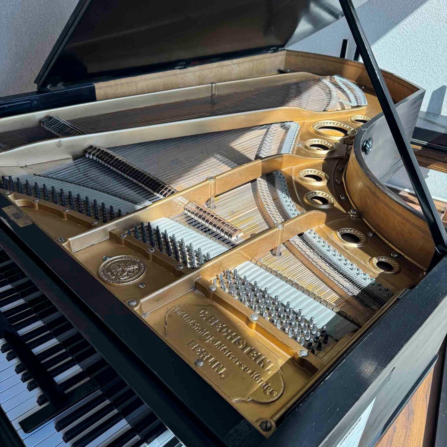 CURRENT SHOP WORK - 1888 Bechstein 7' Black Finish Commissioned Grand Piano