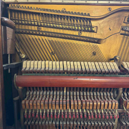 CURRENT SHOP WORK - 1893 Mason & Hamlin 57" Wood Finish Commissioned Upright Piano