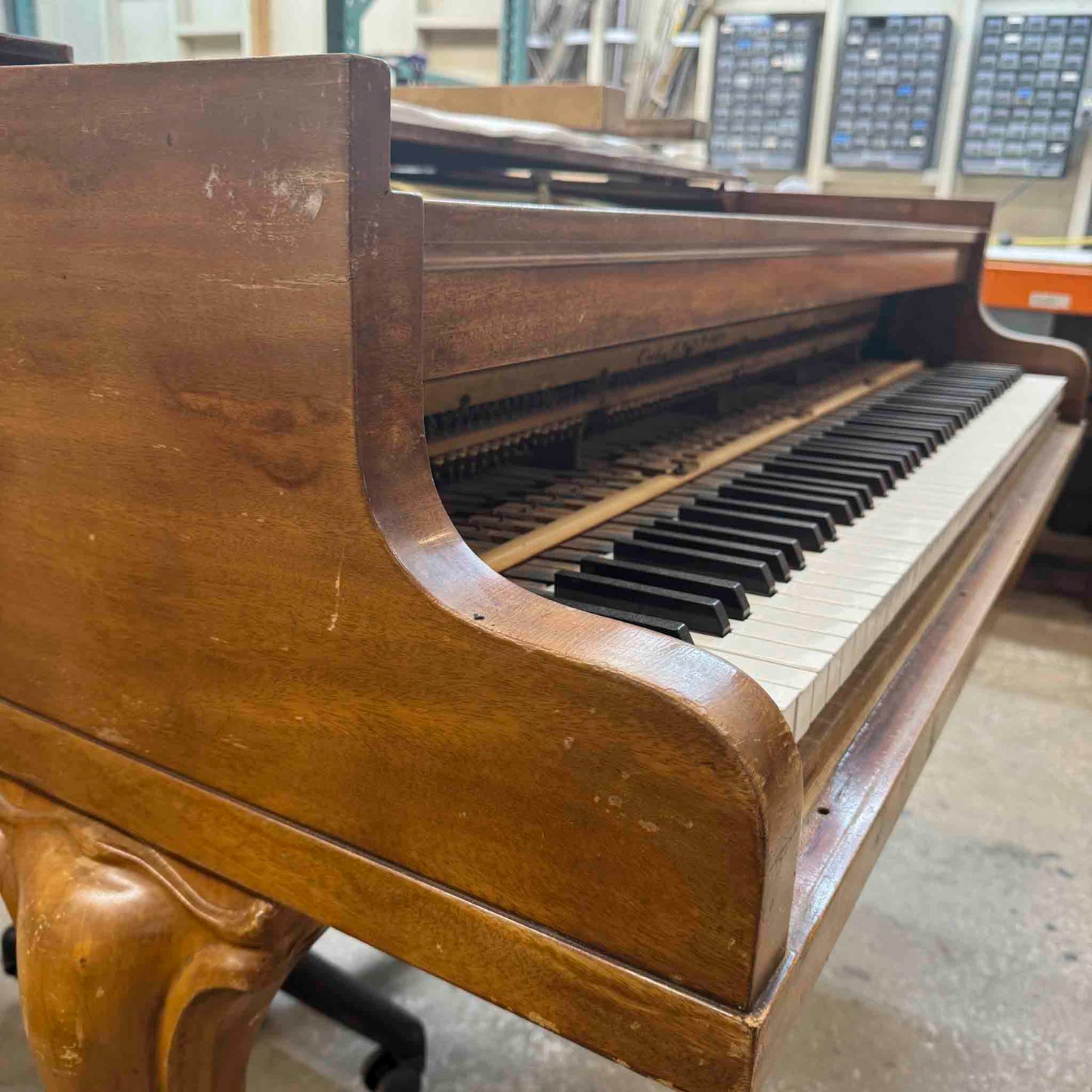 CURRENT SHOP WORK 1920 Kimball 5'7" Wood Finish Commissioned Grand Piano