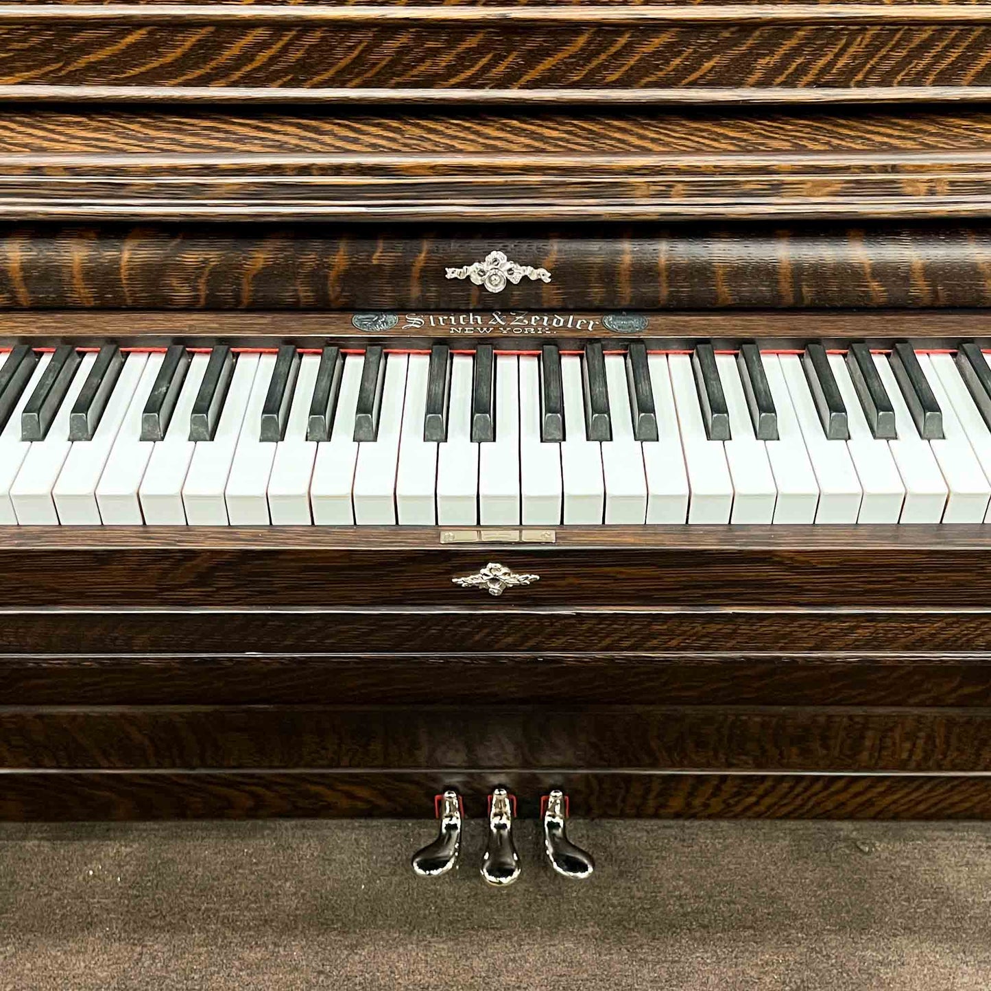 SOLD 1897 Strich & Zeidler Upright Piano