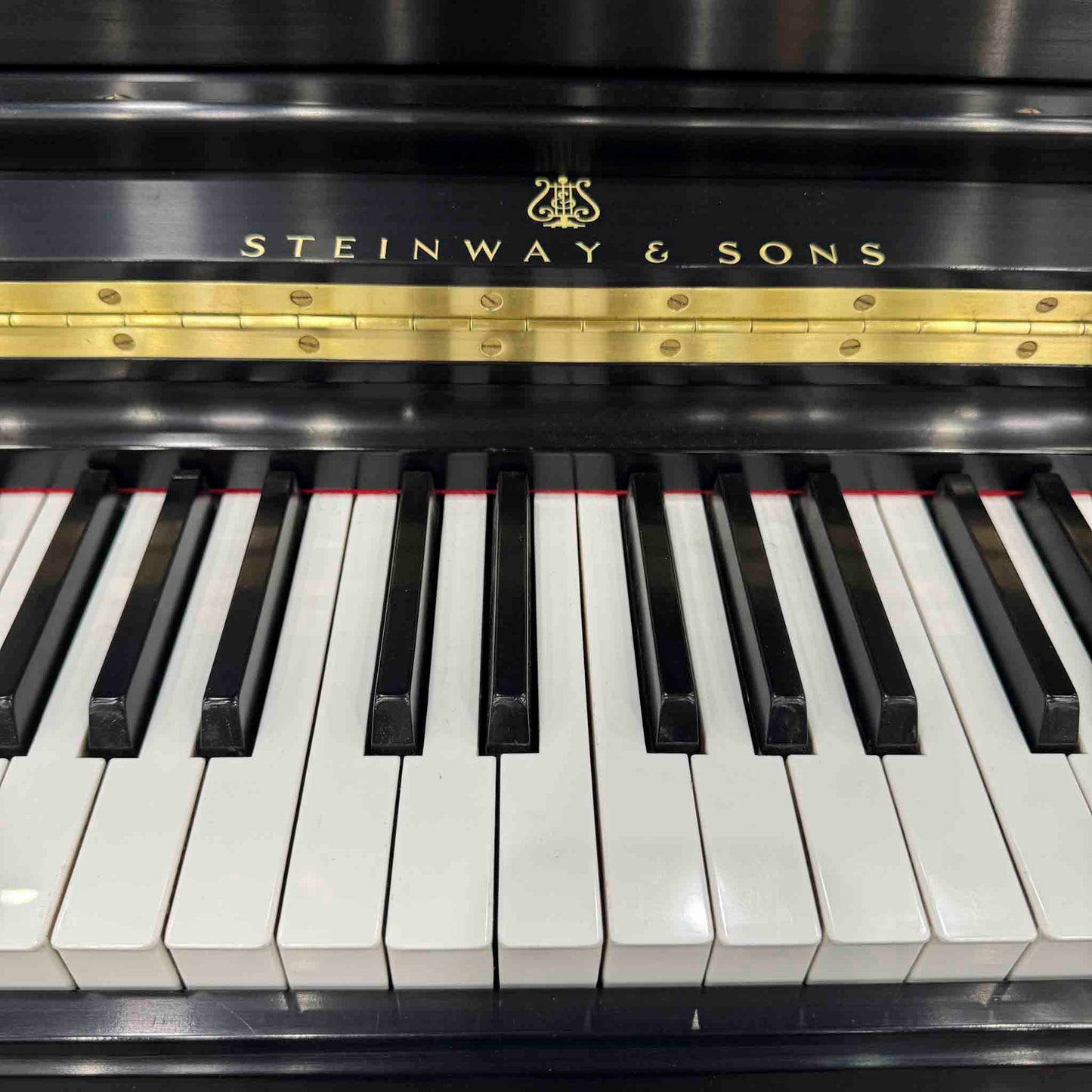 SOLD 1957 Steinway & Sons 47" Satin Black Commissioned Studio Upright Piano