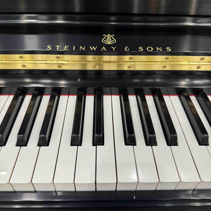 SOLD 1957 Steinway & Sons 47" Satin Black Commissioned Studio Upright Piano