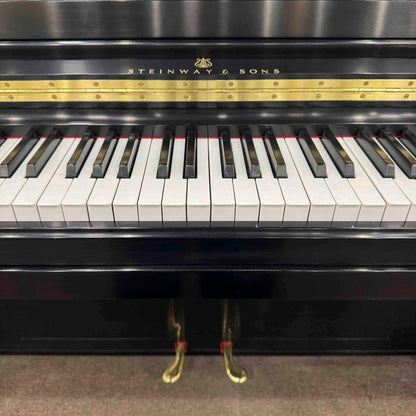 SOLD 1957 Steinway & Sons 47" Satin Black Commissioned Studio Upright Piano