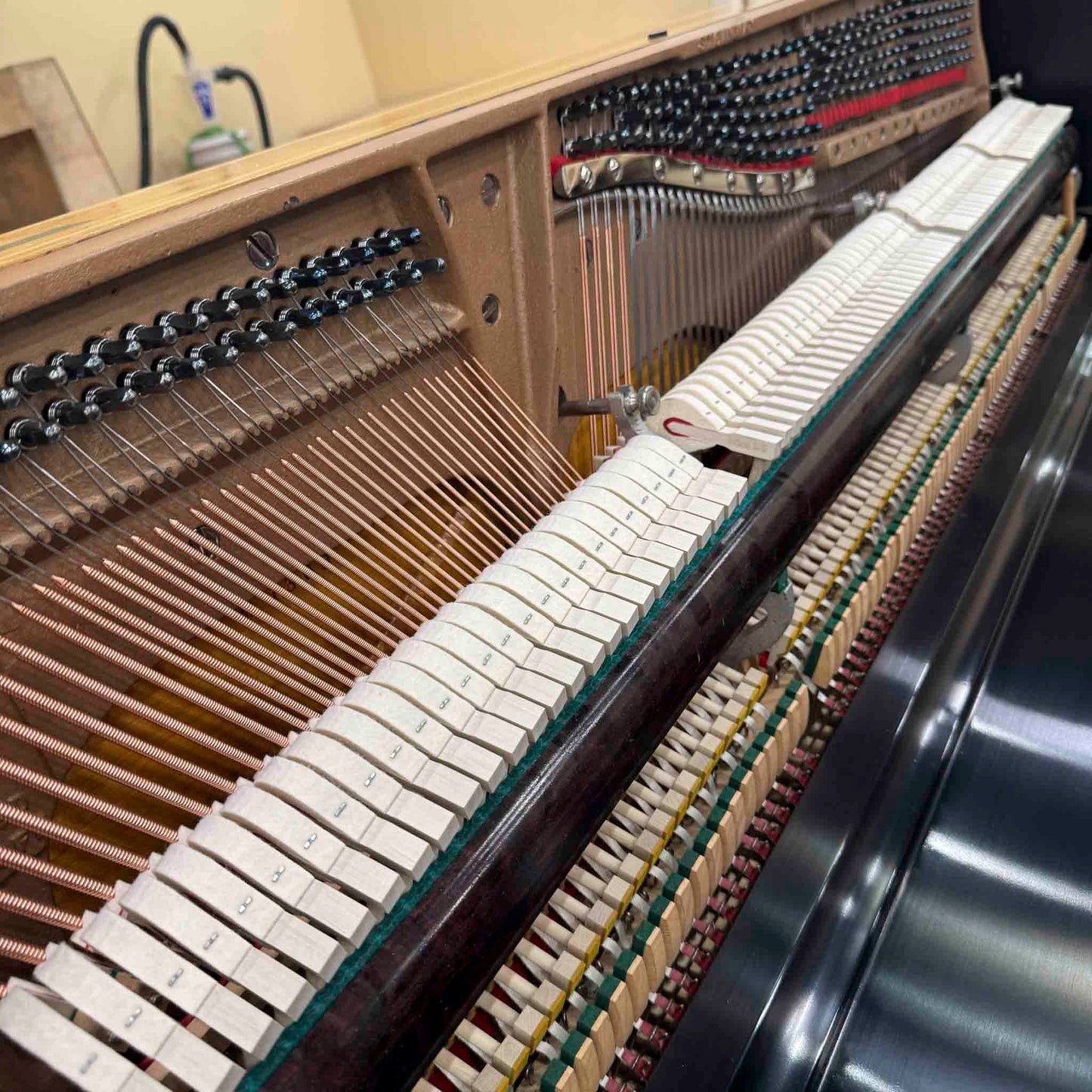 SOLD 1957 Steinway & Sons 47" Satin Black Commissioned Studio Upright Piano