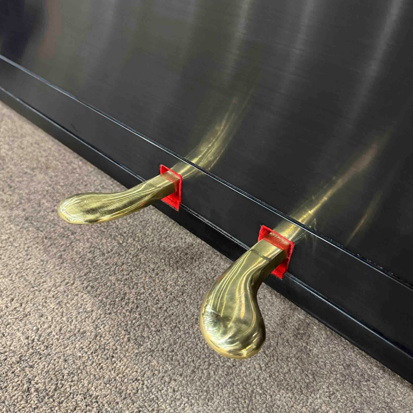 SOLD 1957 Steinway & Sons 47" Satin Black Commissioned Studio Upright Piano