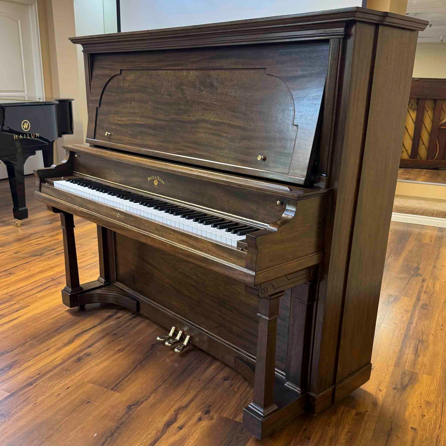 SOLD 2024 Piano Legacy Project Giveaway Winning Family- 1907 Smith & Nixon Wood Finish Upright Piano