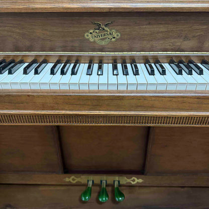 CURRENT SHOP WORK - 1980 Universal 52" Wood Finish Commissioned Vintage Player Upright Piano