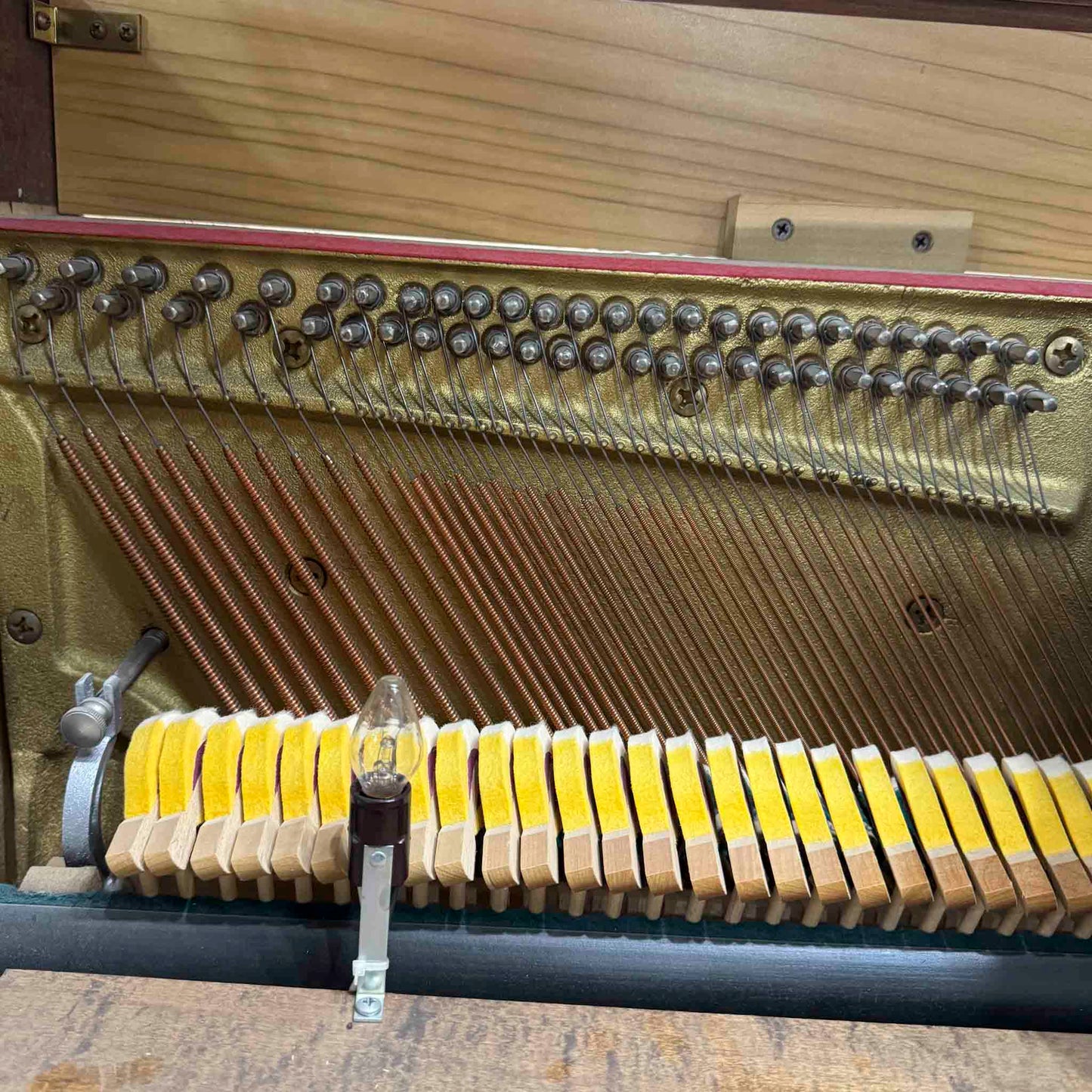 CURRENT SHOP WORK - 1980 Universal 52" Wood Finish Commissioned Vintage Player Upright Piano