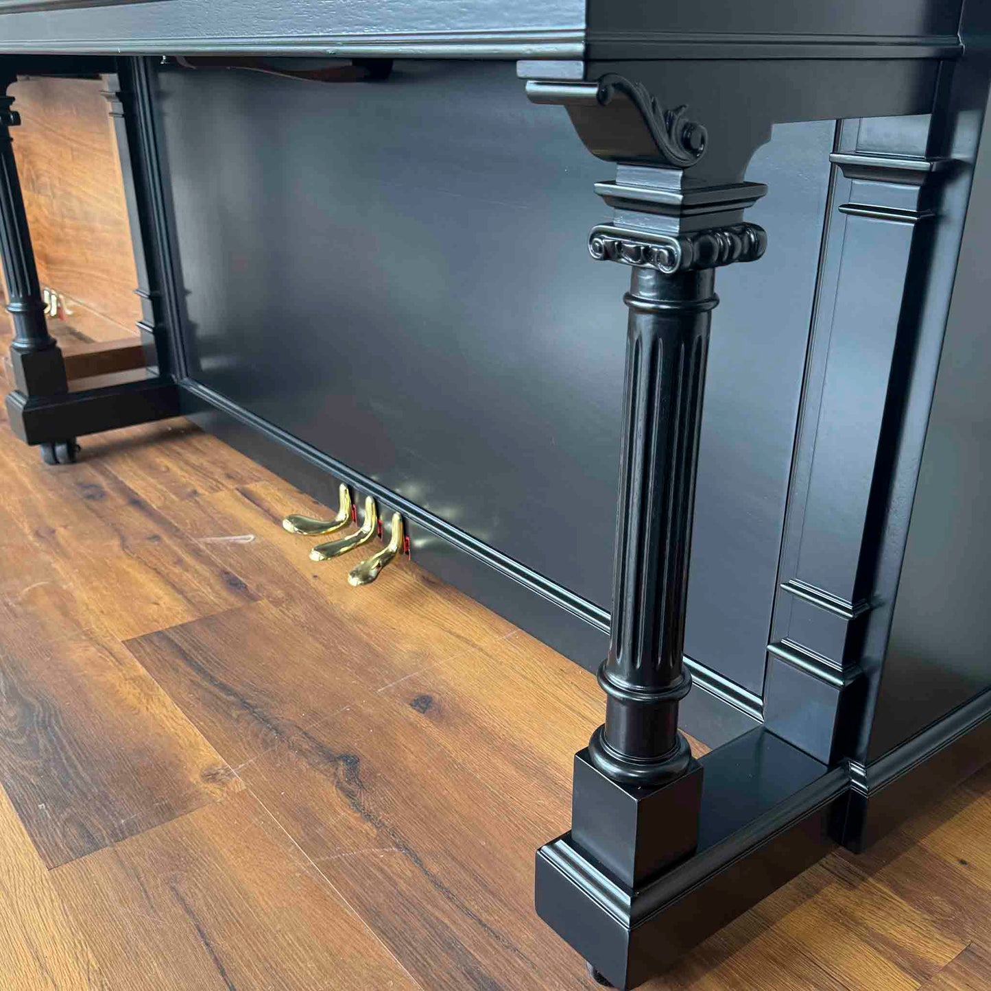 CURRENT SHOP WORK - 1903 Everett 55" Wood Finish Commissioned Upright Piano