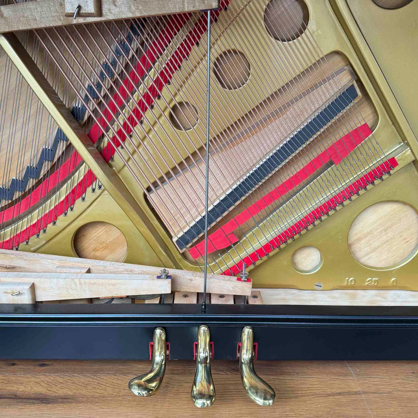 CURRENT SHOP WORK - 1903 Everett 55" Wood Finish Commissioned Upright Piano