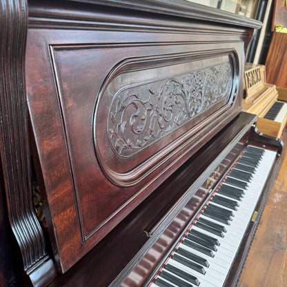 CURRENT SHOP WORK 1895 Ludwig & Co Wood Finish Commissioned Upright Piano