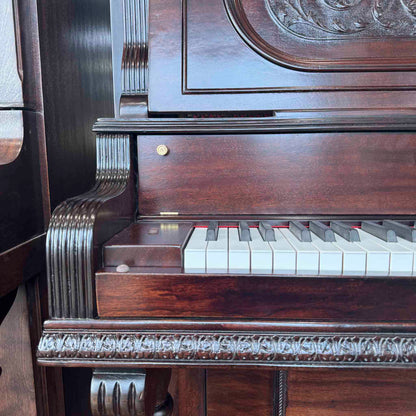 CURRENT SHOP WORK 1895 Ludwig & Co Wood Finish Commissioned Upright Piano