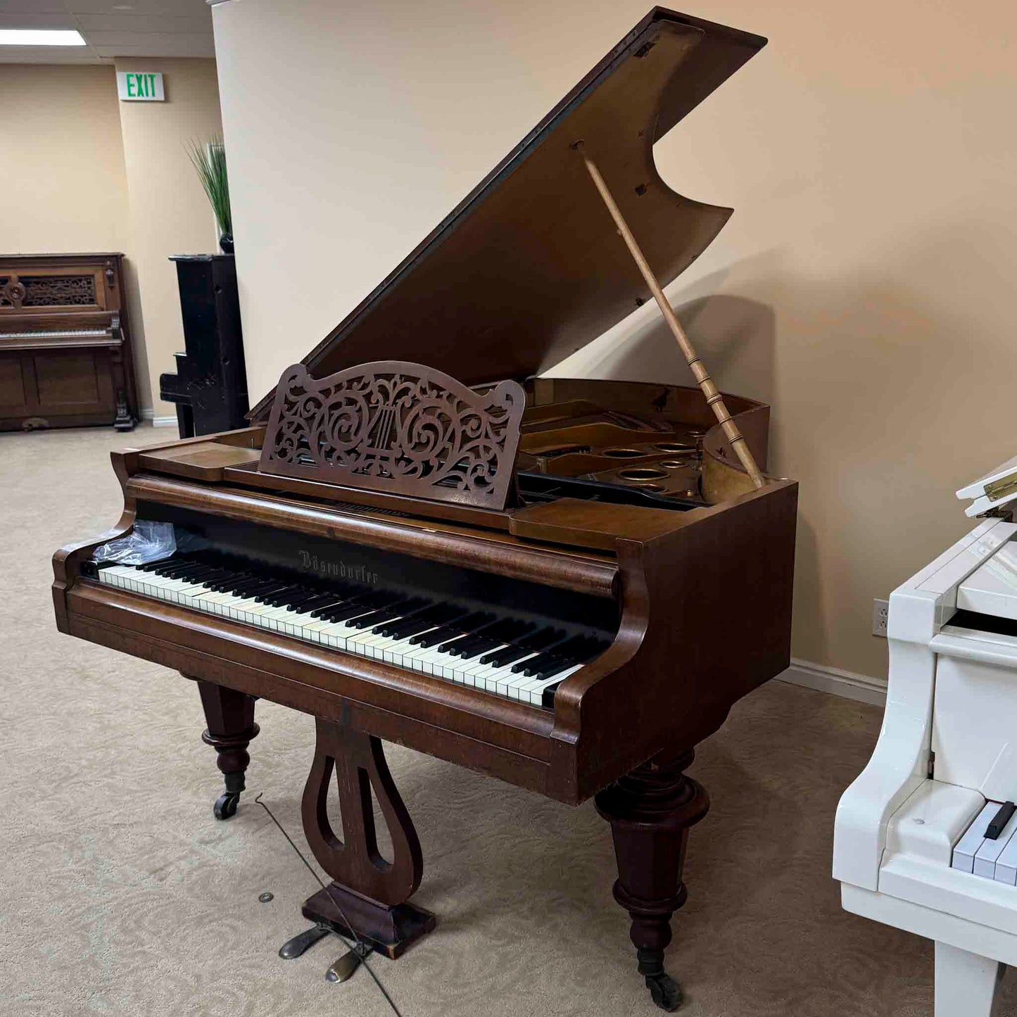 CURRENT SHOP WORK - 1881 Bosendorfer (Viennese action) Wood Finish 6'3" Commissioned Grand Piano