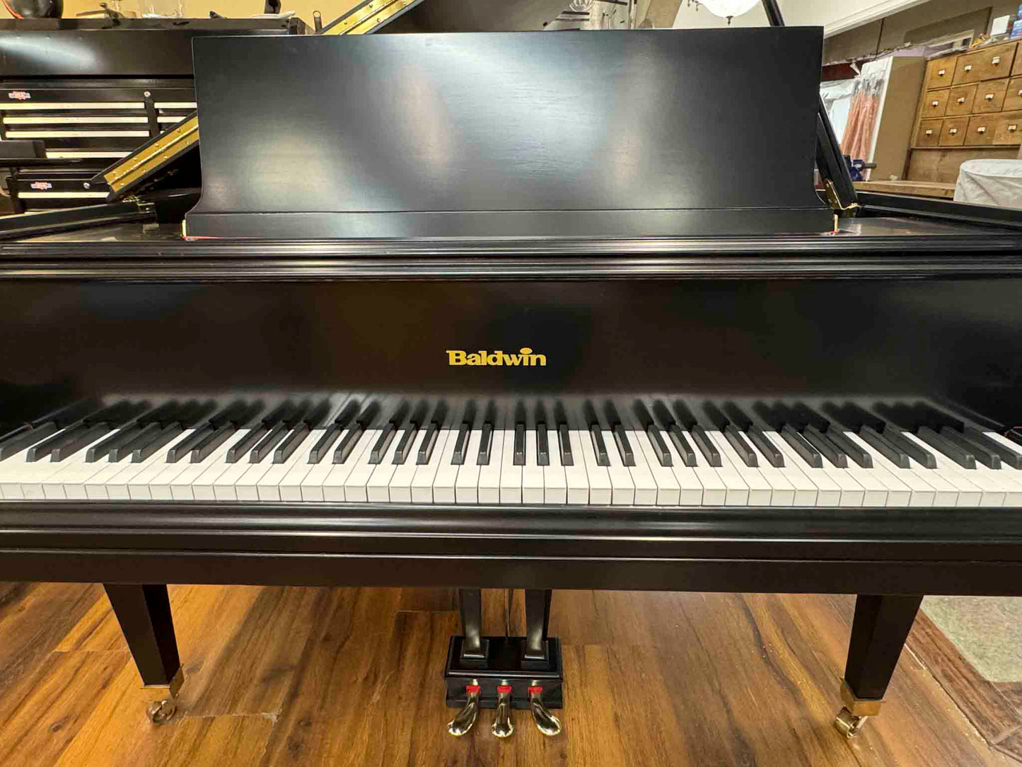 CURRENT SHOP WORK - 1948 Baldwin R 5'7" Satin Black Commissioned Grand Piano