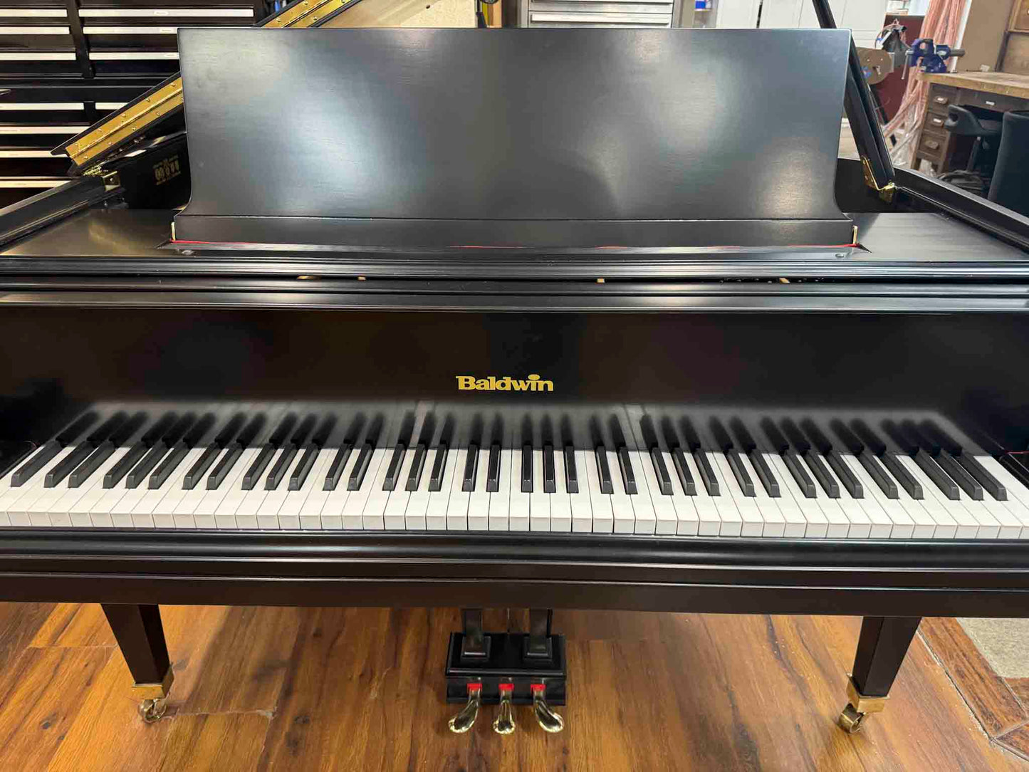 CURRENT SHOP WORK - 1948 Baldwin R 5'7" Satin Black Commissioned Grand Piano