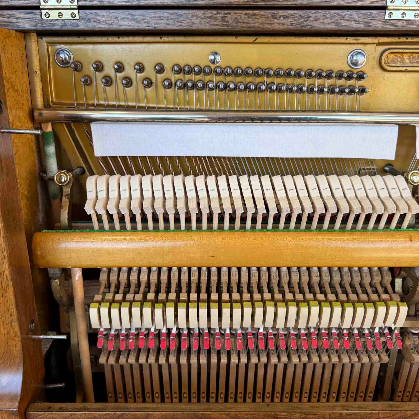 CURRENT SHOP WORK - 1924 Brinkerhoff 49" Wood Finish Commissioned Upright Piano
