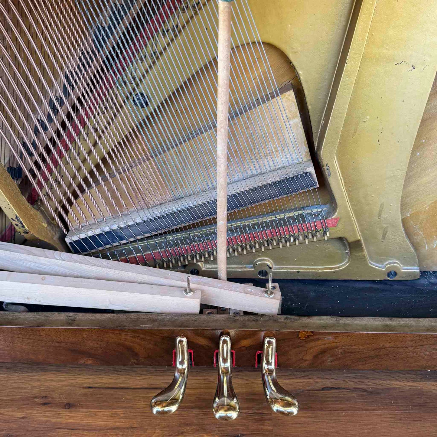 CURRENT SHOP WORK - 1924 Brinkerhoff 49" Wood Finish Commissioned Upright Piano