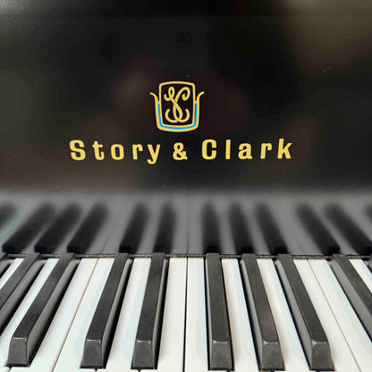 1995 Story & Clark 5'1" Satin Black Baby Grand Piano