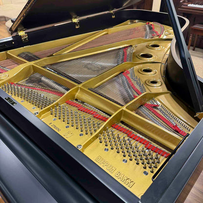 1978 Yamaha C7 7'6" Satin Black Grand Piano - with QRS Digital Player System