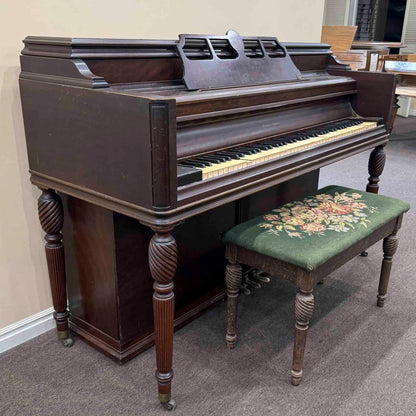 CURRENT SHOP WORK - 1948 Mason & Hamlin Model E 41" Wood Finish Commissioned Conosle Piano