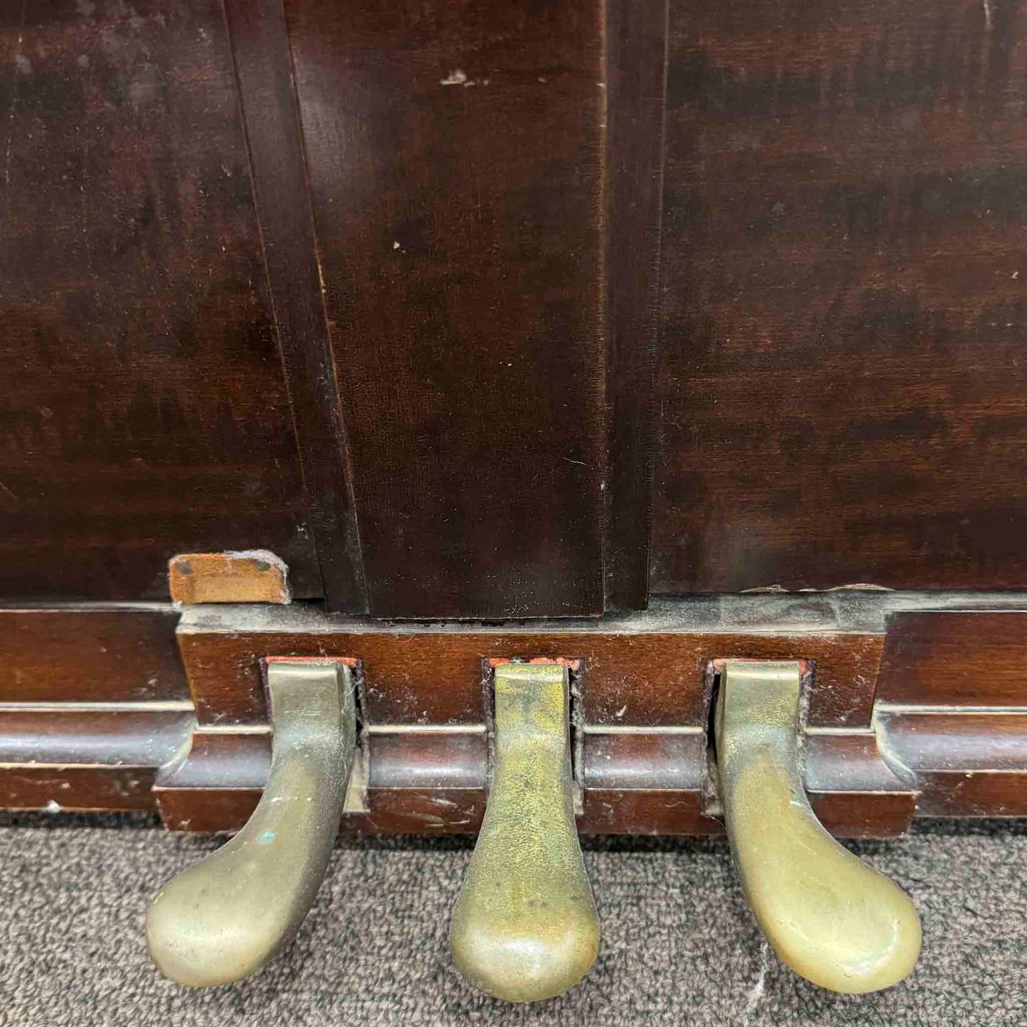 CURRENT SHOP WORK - 1948 Mason & Hamlin Model E 41" Wood Finish Commissioned Conosle Piano