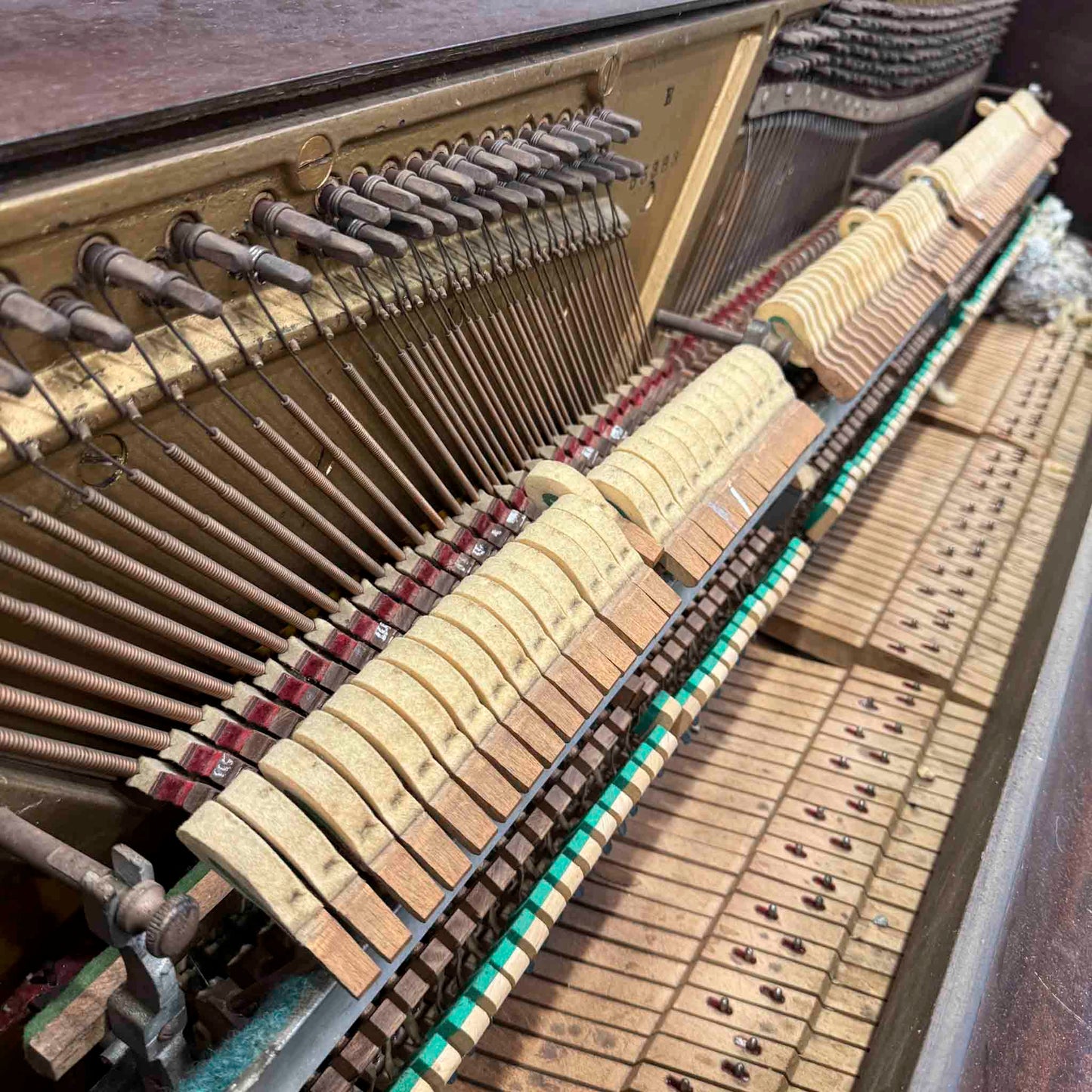 CURRENT SHOP WORK - 1948 Mason & Hamlin Model E 41" Wood Finish Commissioned Conosle Piano