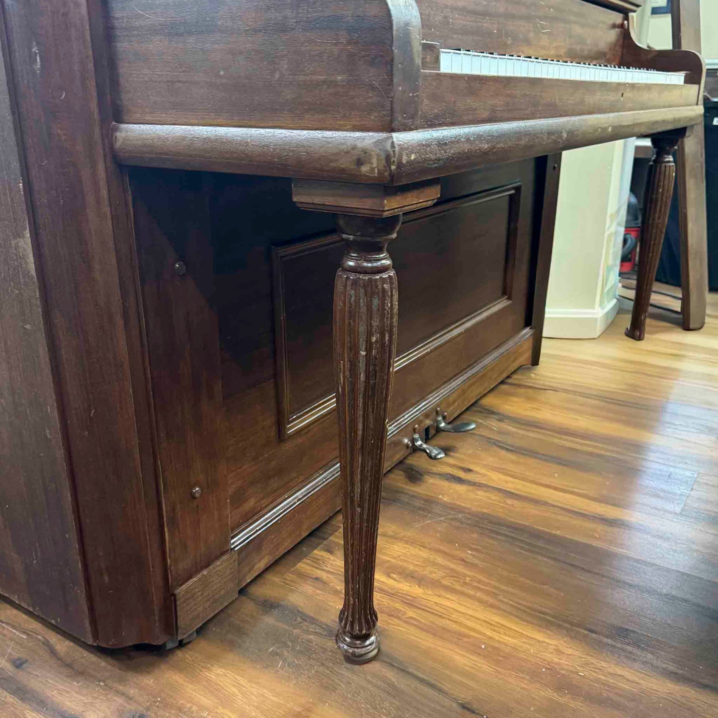 AVAILABLE TO RESTORE: CALL FOR CUSTOM PRICING - 1904 Hobart M. Cable 57" Wood Finish Upright Piano