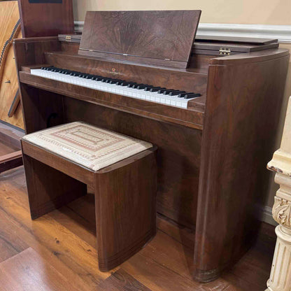 SOLD 1937 Wurlitzer 34" Wood Finish Commissioned Spinet Piano