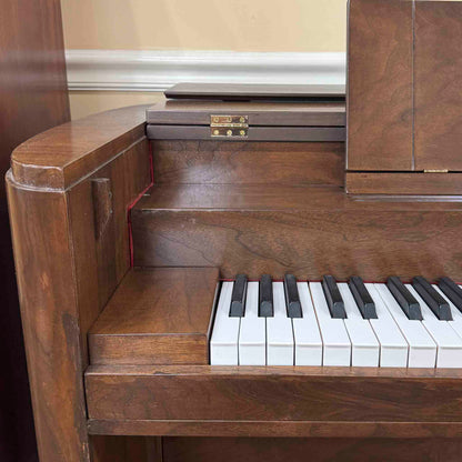 SOLD 1937 Wurlitzer 34" Wood Finish Commissioned Spinet Piano
