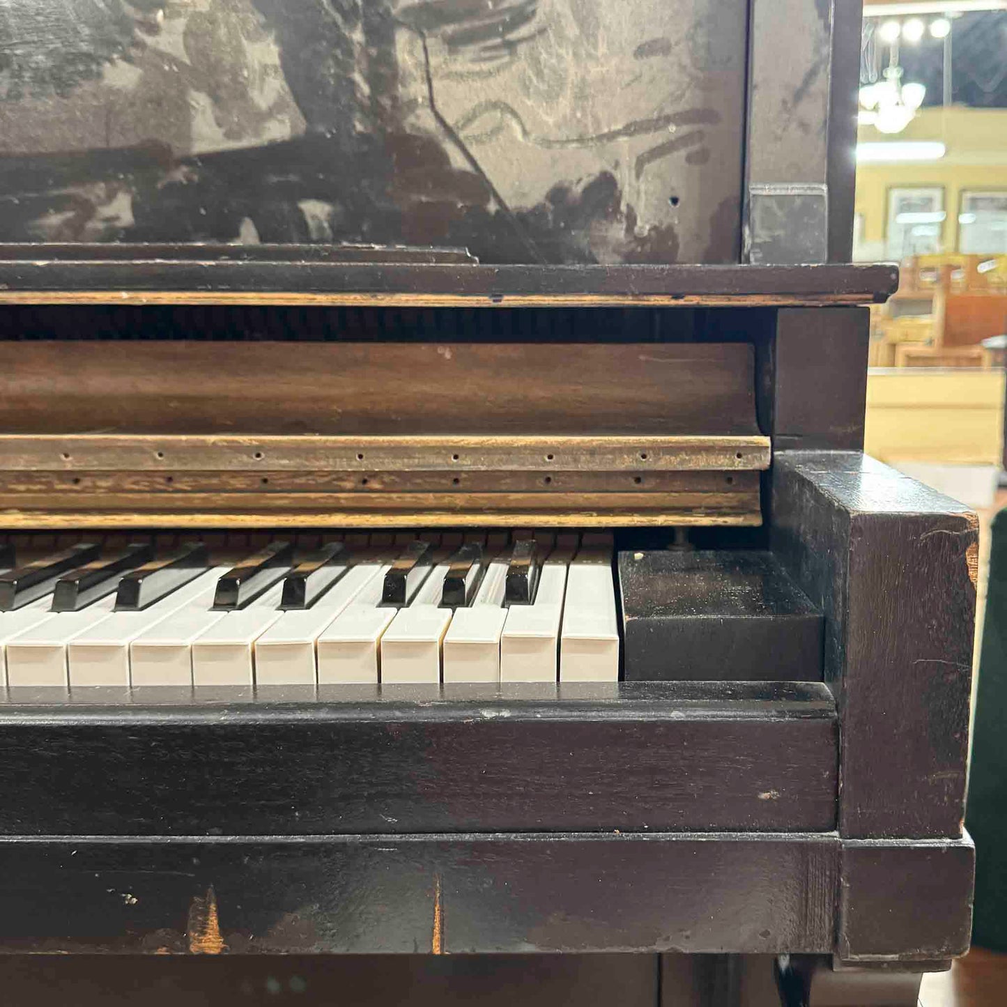 CURRENT SHOP WORK 1927 Kurtzmann 55" Black Finish Commissioned Upright Piano