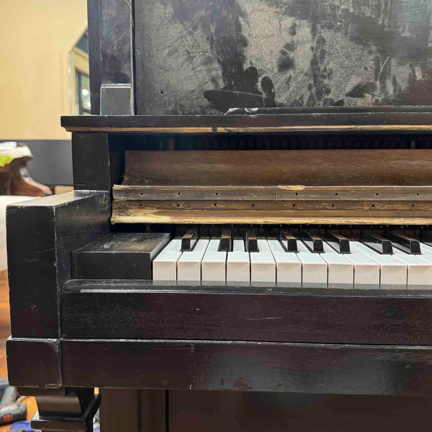 CURRENT SHOP WORK 1927 Kurtzmann 55" Black Finish Commissioned Upright Piano