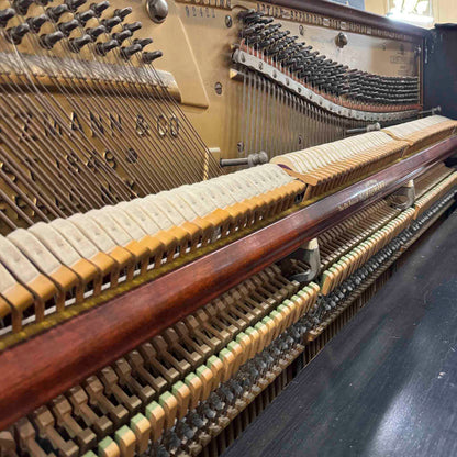 CURRENT SHOP WORK 1927 Kurtzmann 55" Black Finish Commissioned Upright Piano