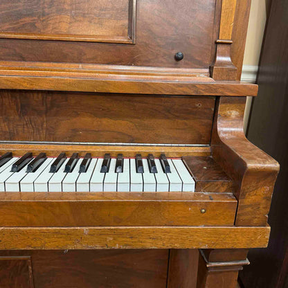 CURRENT SHOP WORK 1920 P.S. Wick 55" Wood Finish Commissioned Upright Player Piano