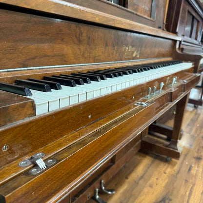 CURRENT SHOP WORK 1920 P.S. Wick 55" Wood Finish Commissioned Upright Player Piano