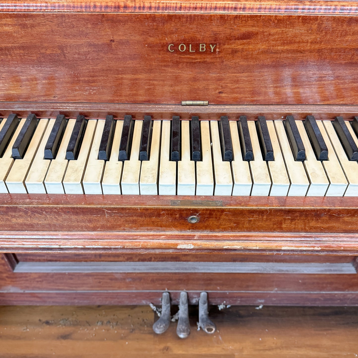 CURRENT SHOP WORK - 1914 Colby Piano Co. Wood Finish Commissioned Upright Piano