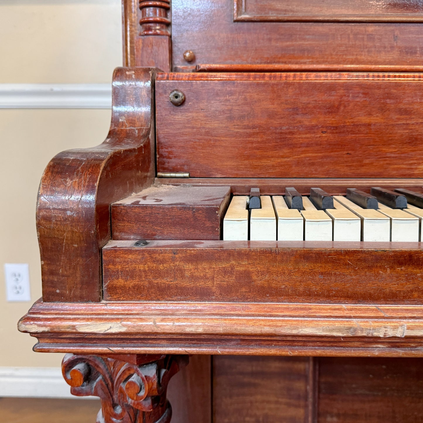 CURRENT SHOP WORK - 1914 Colby Piano Co. Wood Finish Commissioned Upright Piano