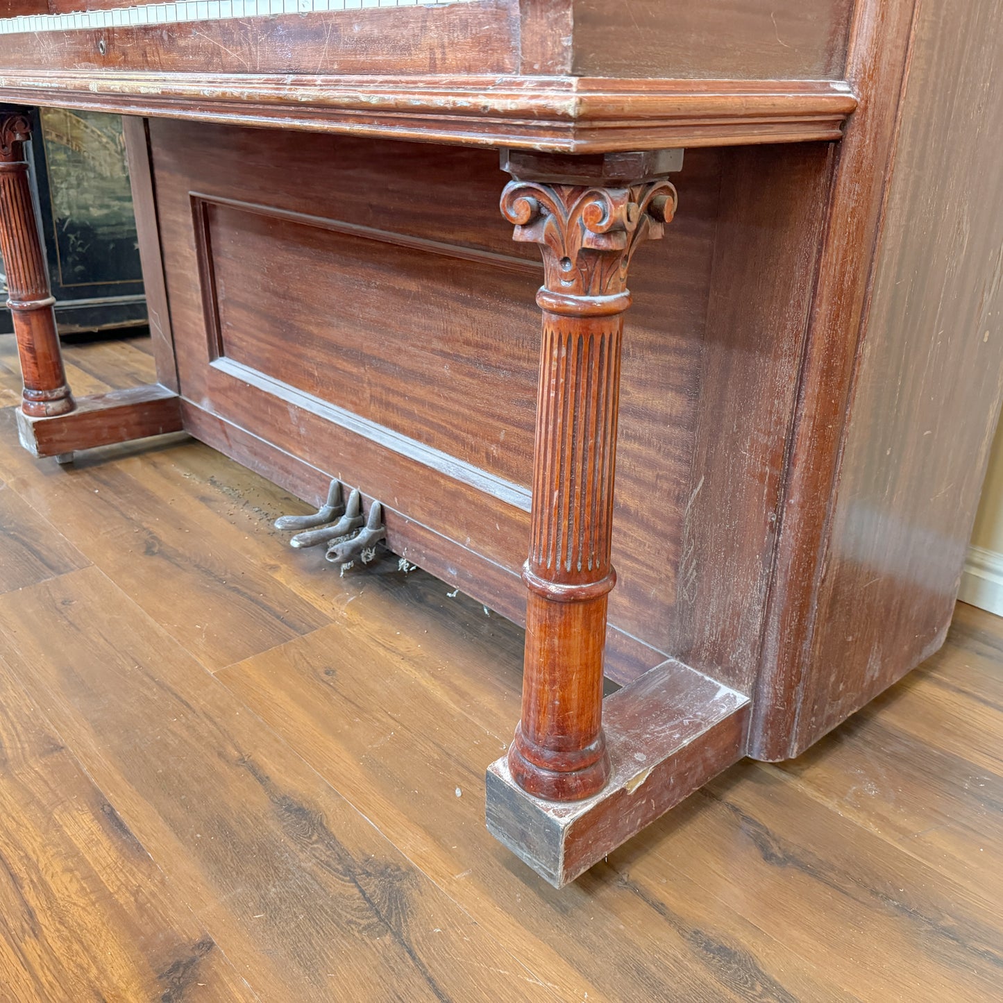 CURRENT SHOP WORK - 1914 Colby Piano Co. Wood Finish Commissioned Upright Piano